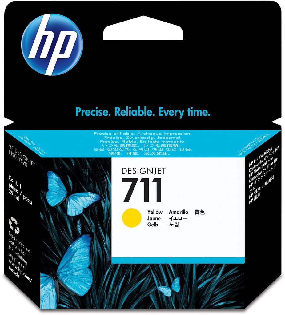 HP CZ132A (JAUNE) NO.711 ORIGINALE 29ML DCS