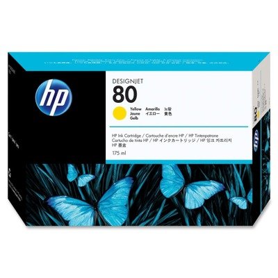 HP C4873A (JAUNE) NO.80 (175ML) ORIGINALE 2,2K