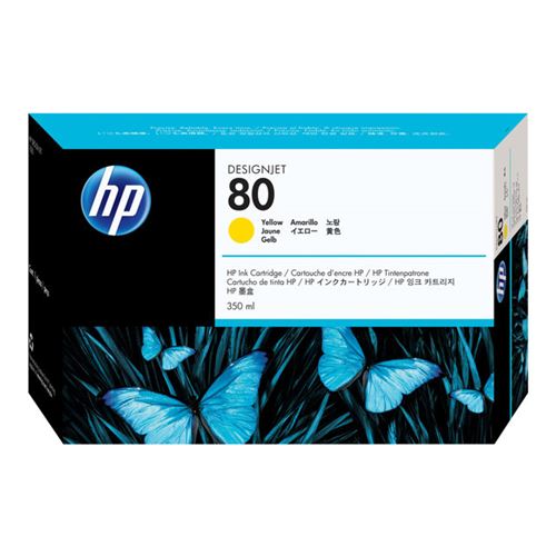 HP C4848A (JAUNE) NO.80XL (350ML) ORIGINALE 4,4K