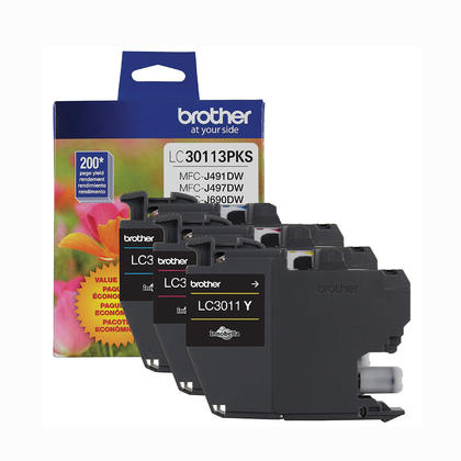 BRO LC-30113PKS (CYAN/MAGENTA/JAUNE) ORIGINALE 0,2K/CH RDM