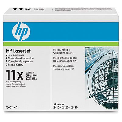 HP Q6511XD (NOIR) NO.11X (2 X Q6511X / BTE) ORIGINALE