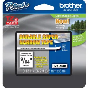 BROTHER TZE-N201 (NOIR SUR BLANC) 3.5MM ORIGINAL RDM