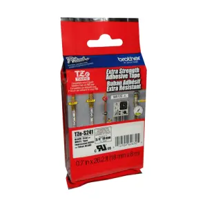 BROTHER TZE-S241 (NOIR SUR BLANC) 18MM ORIGINAL RDM