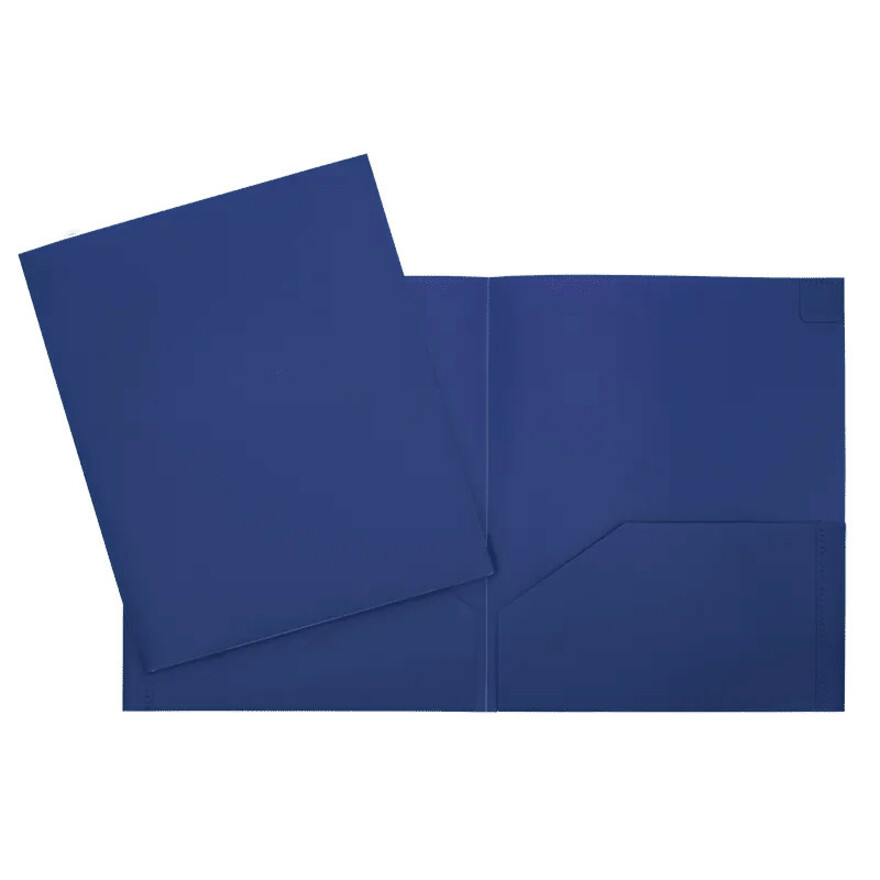 COUVERTURE EN PLASTIQUE AVEC POCHETTES BLEU