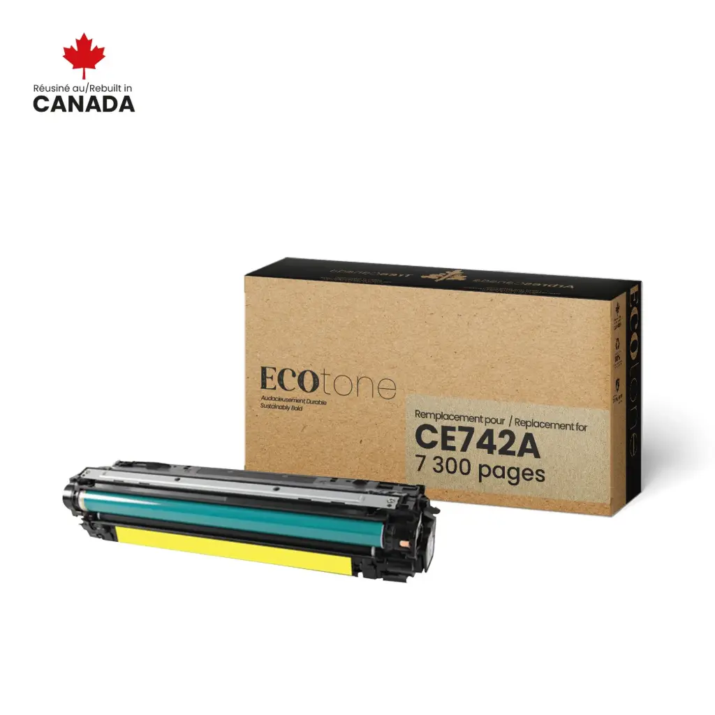 HP CE742A (JAUNE) RECYCLÉE NO.307A 7.3K NUT