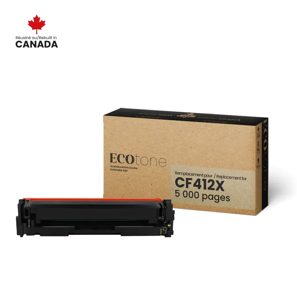 [RCF412X] HP CF412X (JAUNE) NO.410X RECYCLÉE 5K NUT