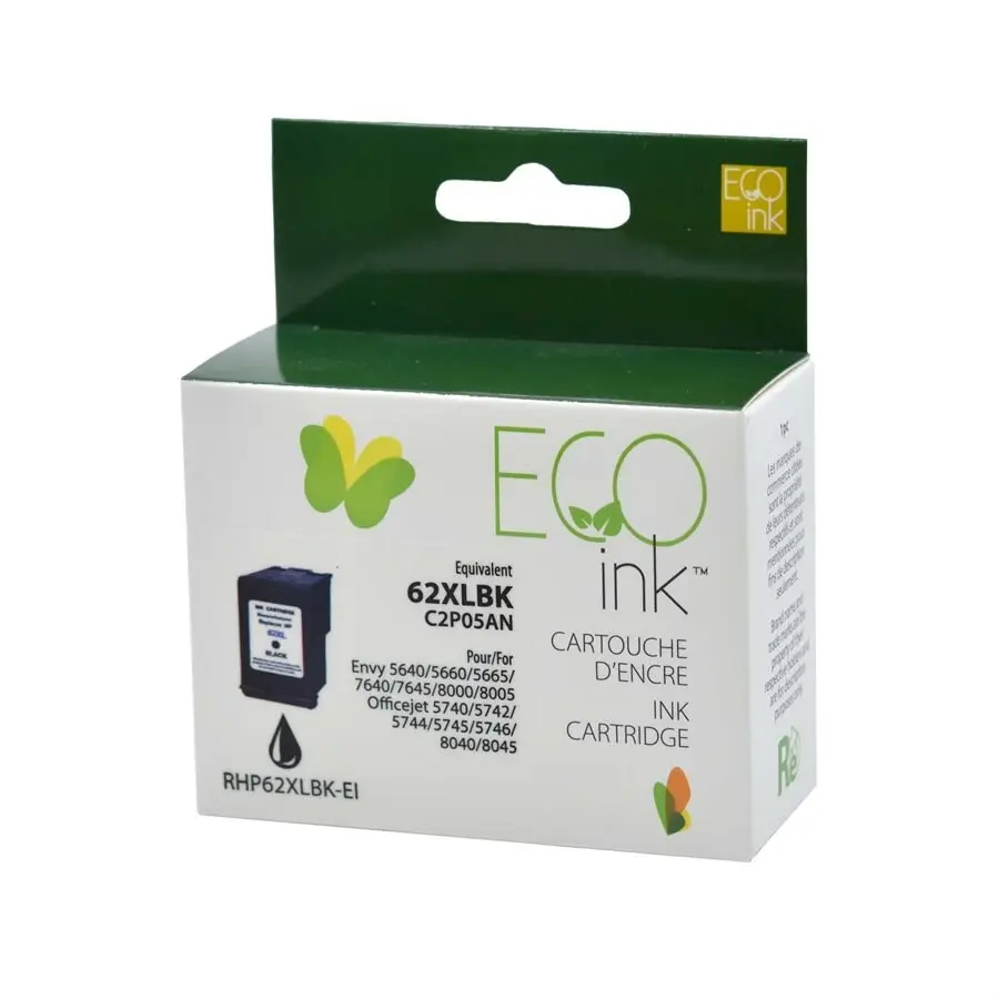HP C2P05AN (NOIR) NO.62XL RECYCLÉE 600P JCT