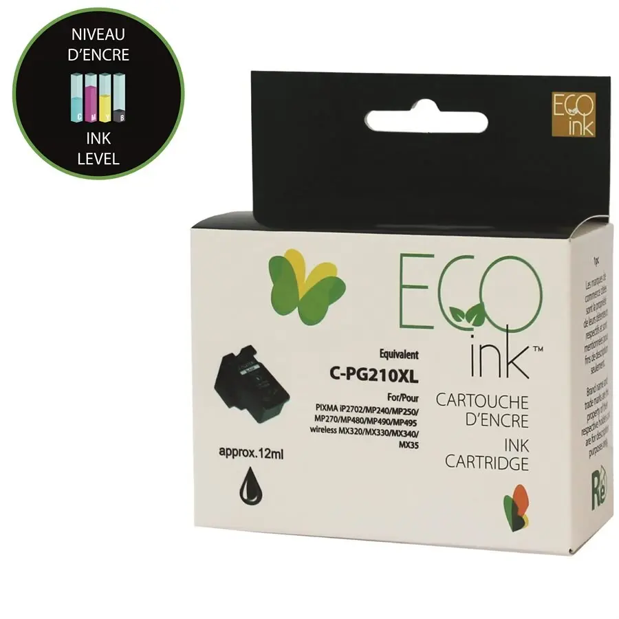 CAN PG-210XL (NOIR) RECYCLÉE 400P