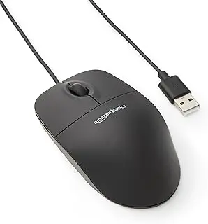 Souris filaire USB à trois boutons Noir