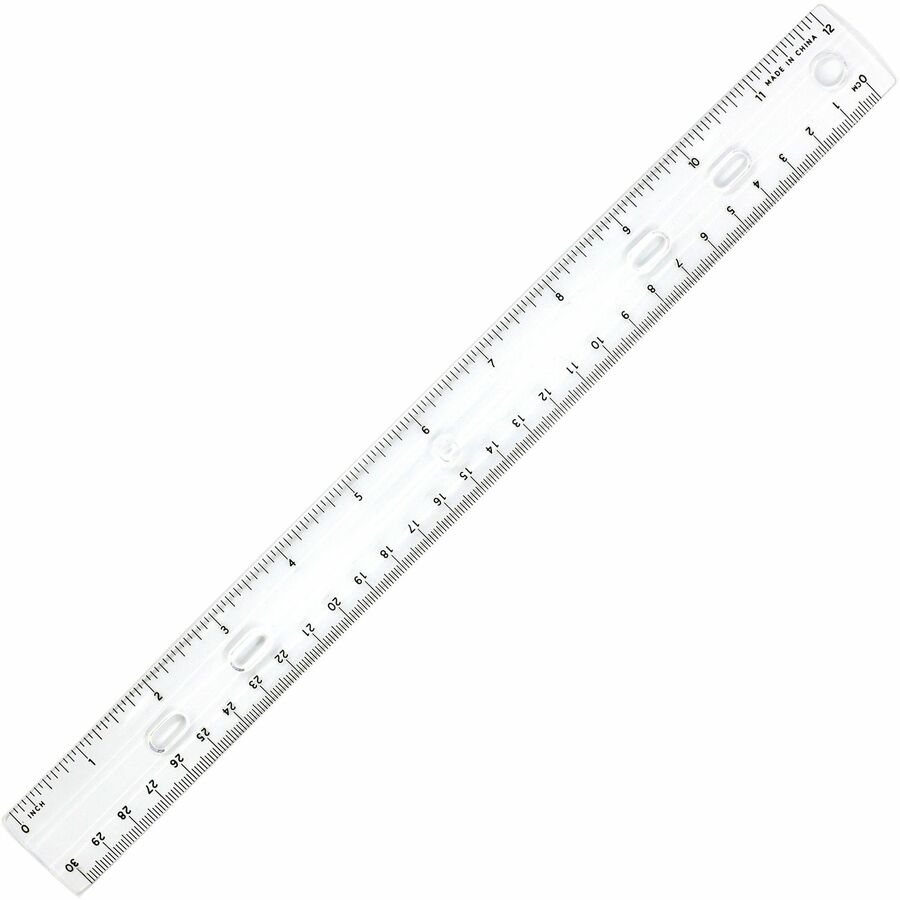 [SPR01488] REGLE 12"/30CM PLASTIQUE CLAIR