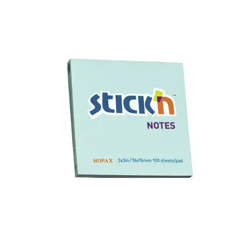 POST-IT 3 X 3  100P PASTEL BLEU STICK'N