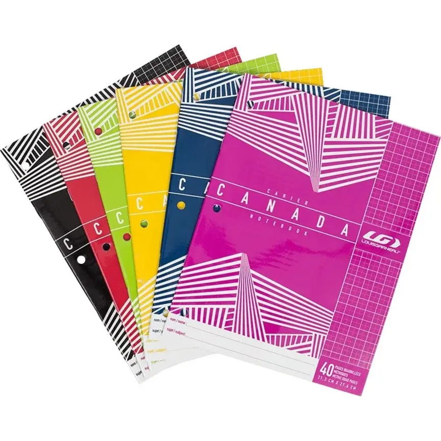 CAHIER CANADA LG QUADRILLÉ 40 PAGES METRIQUES