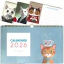 CALENDRIERS 15 MOIS 2026 CHATS