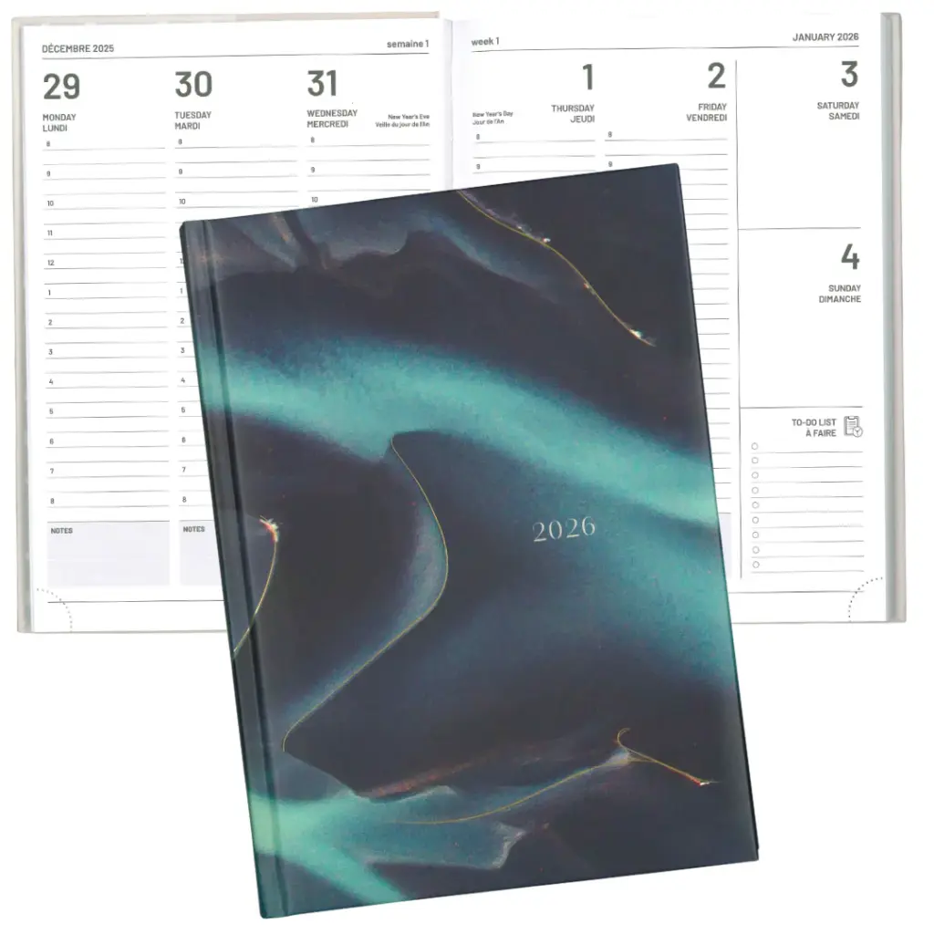 AGENDA ANNUEL 2026 - MARBRE BLEU