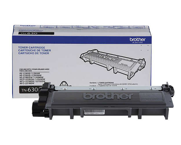 TN630: Brother Genuine OEM Black Toner Cartridge (1.2K YLD)