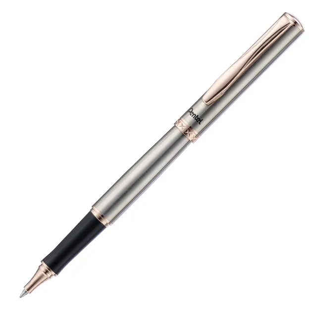 Sterling (0,7mm) Barillet Or Rose, Encre Noir, 1PC avec Boîte Cadeau