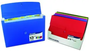 [2144] CLASSEUR  EXPANSIBLE LETTRE 7/POCHETTES ASSORTIES