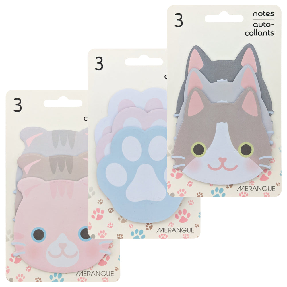 POST-IT Animaux 3 blocs par emballage  assorties