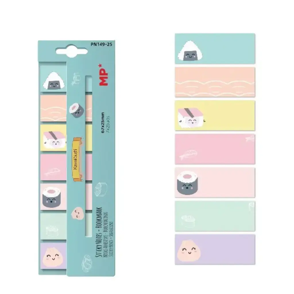 [MP-PN149-25] Feuillets adhésifs Post-it marque-page Sushi