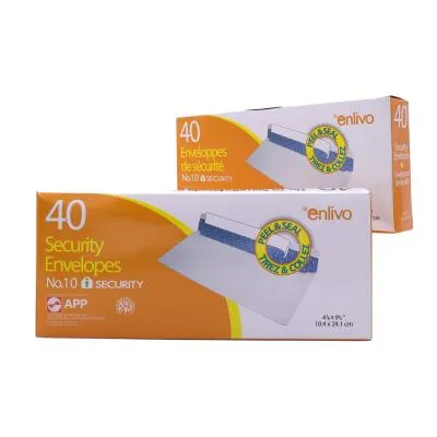 Enveloppes sécurité tirez & collez, N° 10, 40/bte