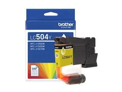 Brother LC504 Jaune Originale jusqu'à 500 Pages