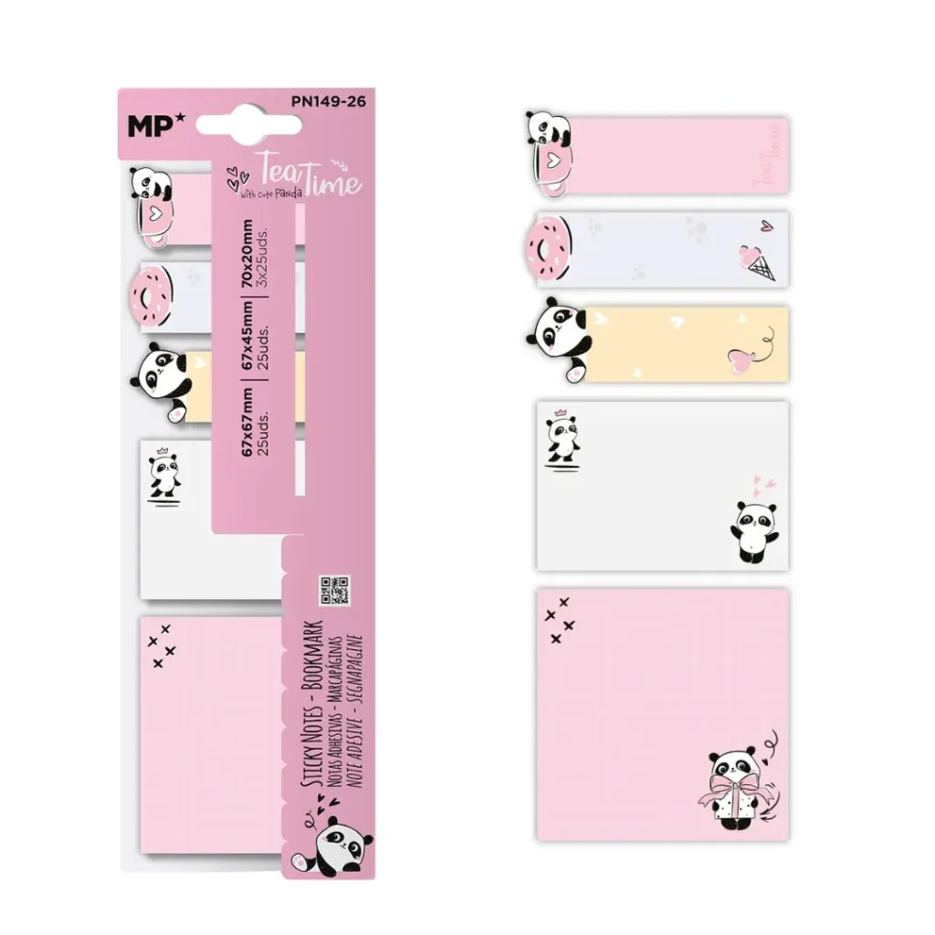 Feuillets adhésifs Post-it marque-page Panda