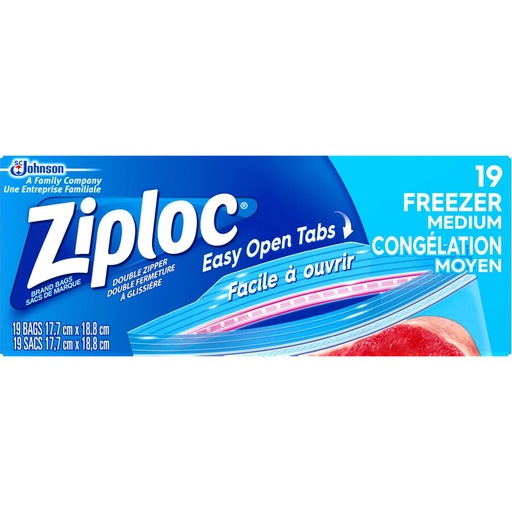 [00430] SAC ZIPLOC CONGELATION MOYEN 19 / boîte