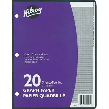 [05271] Hilroy - Papier de remplissage quadrillé métrique recto