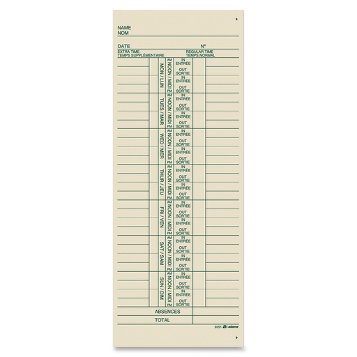 [09351/T359] CARTE DE TEMPS/250