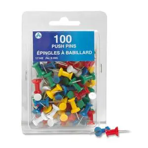 [11142] PUNAISES COULEURS ASSORTIES - 100 / emballage