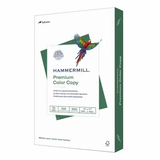 [102541] Papier Hammermill 11x17 premium pour copie - Blanc - 28 lb  pqt/500