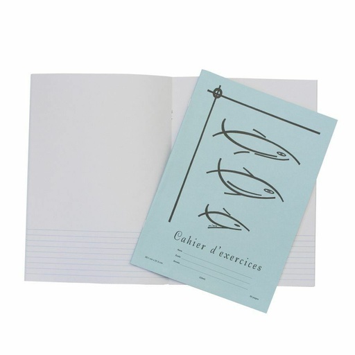 [25945] Cahier d'exercices , 11-7/8×8-3/8-pouces, ligné 8 mm, 32 pages