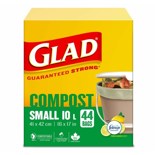 [30161FRM7] SAC GLAD COMPOST.10L 16"X1 @44