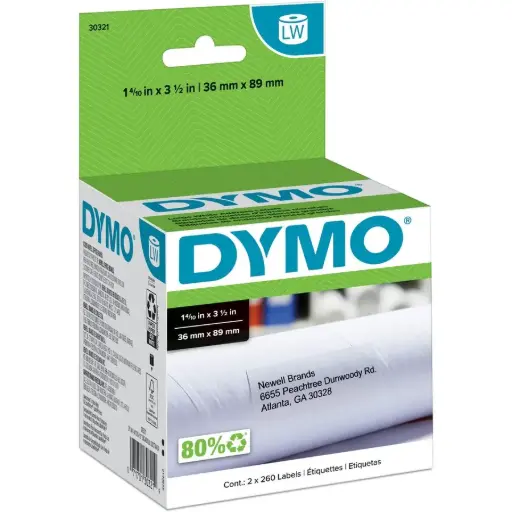 [N30321] Dymo - Etiquette d'adresse 30321 1-2/5 x 3-1/2 BTE/520
