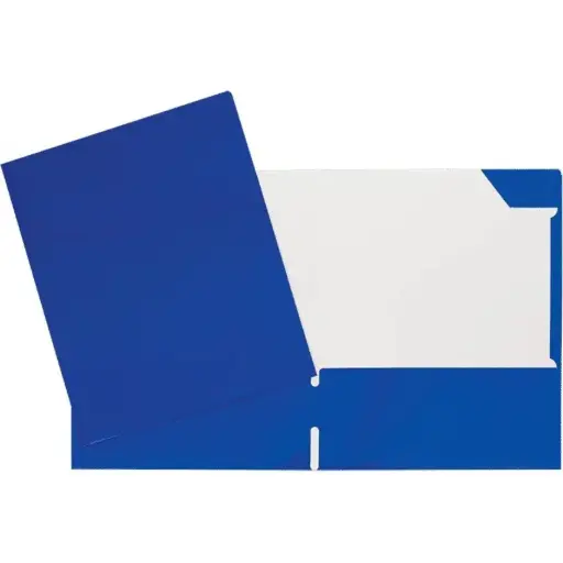 [34400BE] COUVERTURE 2 POCHETTES LAMINÉ BLEU