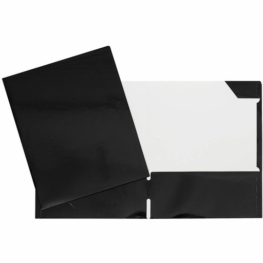 [34400BK] COUVERTURE 2 POCHETTES LAMINÉ NOIR