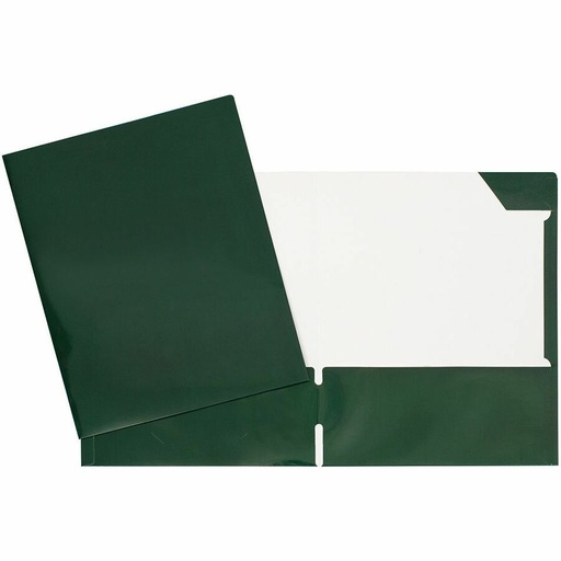 [34400DGN] COUVERTURE LAMINÉE 2 POCHETTES VERT FONCÉ