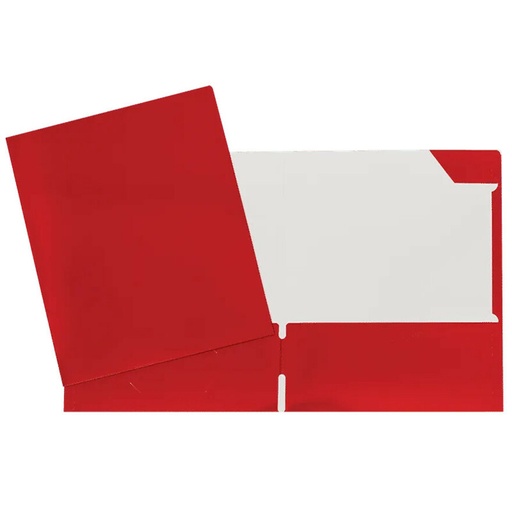[34400RD] COUVERTURE 2 POCHETTES LAMINÉ ROUGE