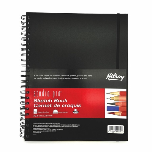[41500] CARNET DE CROQUIS 12X9 75 FEUILLES HILROY