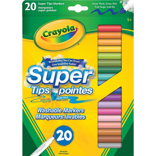 [56-8106] MARQUEUR CRAYOLA SUPER TIPS LAVABLE 20F