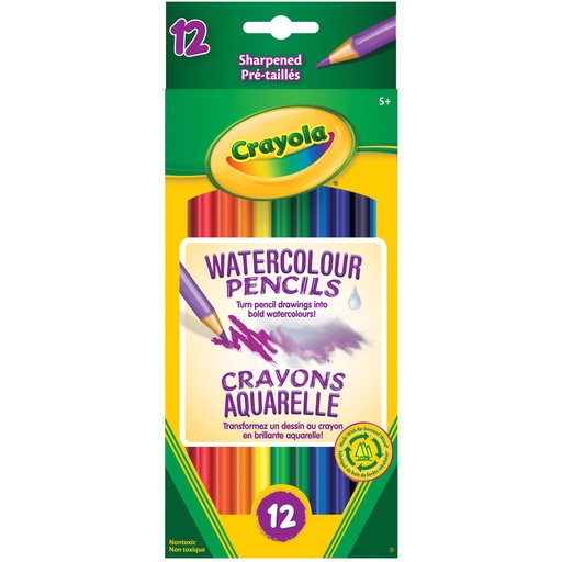 [67-1152] CRAYONS DE COULEUR CRAYOLA 12 / boîte Aquarelle