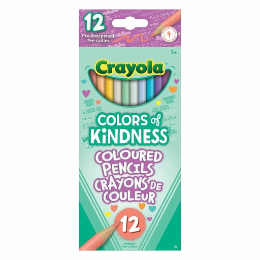 [67-6196] CRAYOLA - Crayons de couleur Pastel 12/ boîte