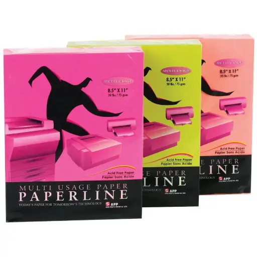 [01336] Paperline Papier couleur multi-usages, 20lb 8 1/2''x11'' Paperline, Rose cyber