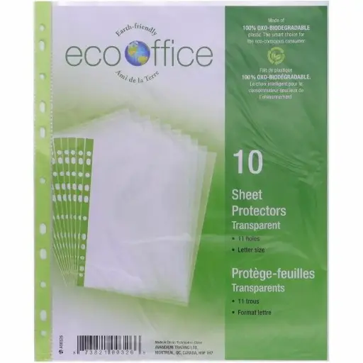 [A00326] PROTEGE-FEUILLES TRANSPARENT FORMAT LETTRE (10)