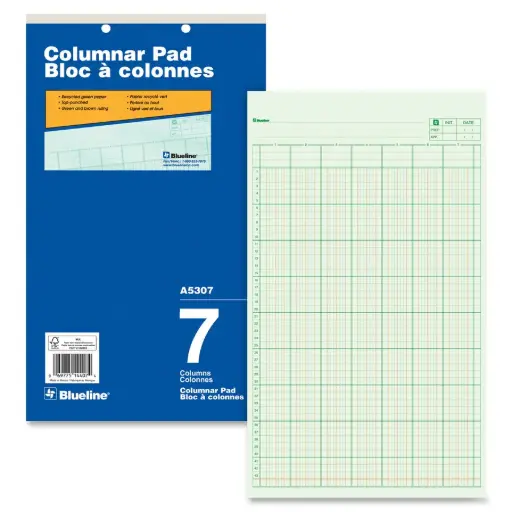 [A5307] Tablette comptabilité 7 colonnes