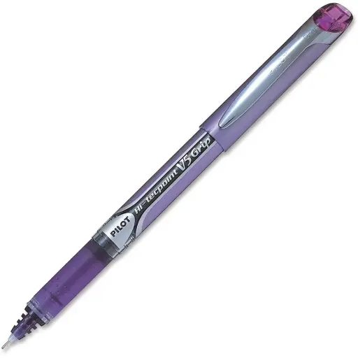 [BXGPN-V5-PE] Pilot - Stylo roller à pointe fine Hi-Tecpoint V5 Mauve