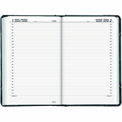 [C530B] Blueline - Agenda quotidien Traditional, 13-3/8 po x 8 po, bilingue, vert