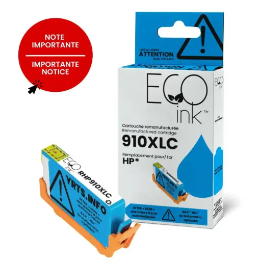 [CHP910CXL] HP 3YL62AN (CYAN) NO.910XL GÉNÉRIQUE 825P.  JCT