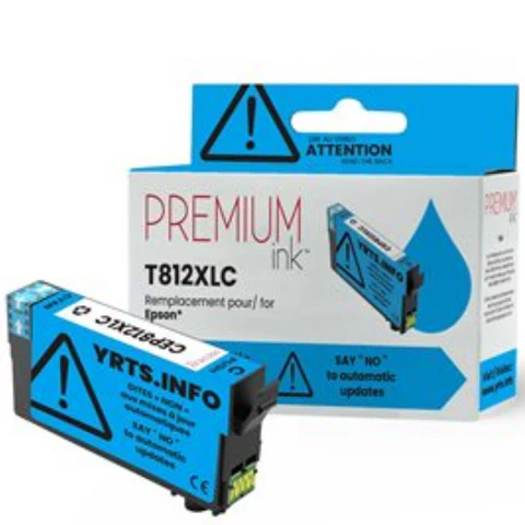 [CT812XL2] EPSON T812XL220-S (CYAN) GÉNÉRIQUE 1,1K