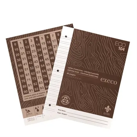 [EC104] CAHIER INTERLIGNÉ/POINTILLÉ 8.5x11  GEO